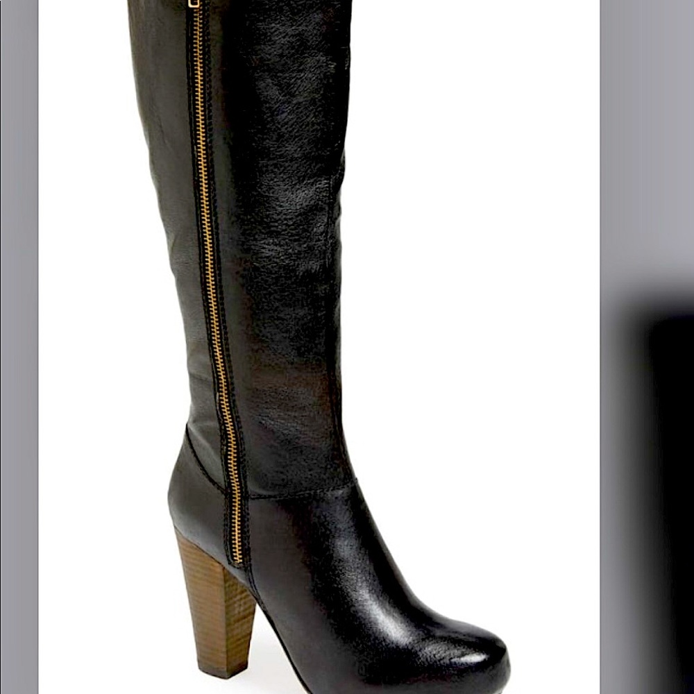 Steve Madden Platform Leather Tall Knee Boots